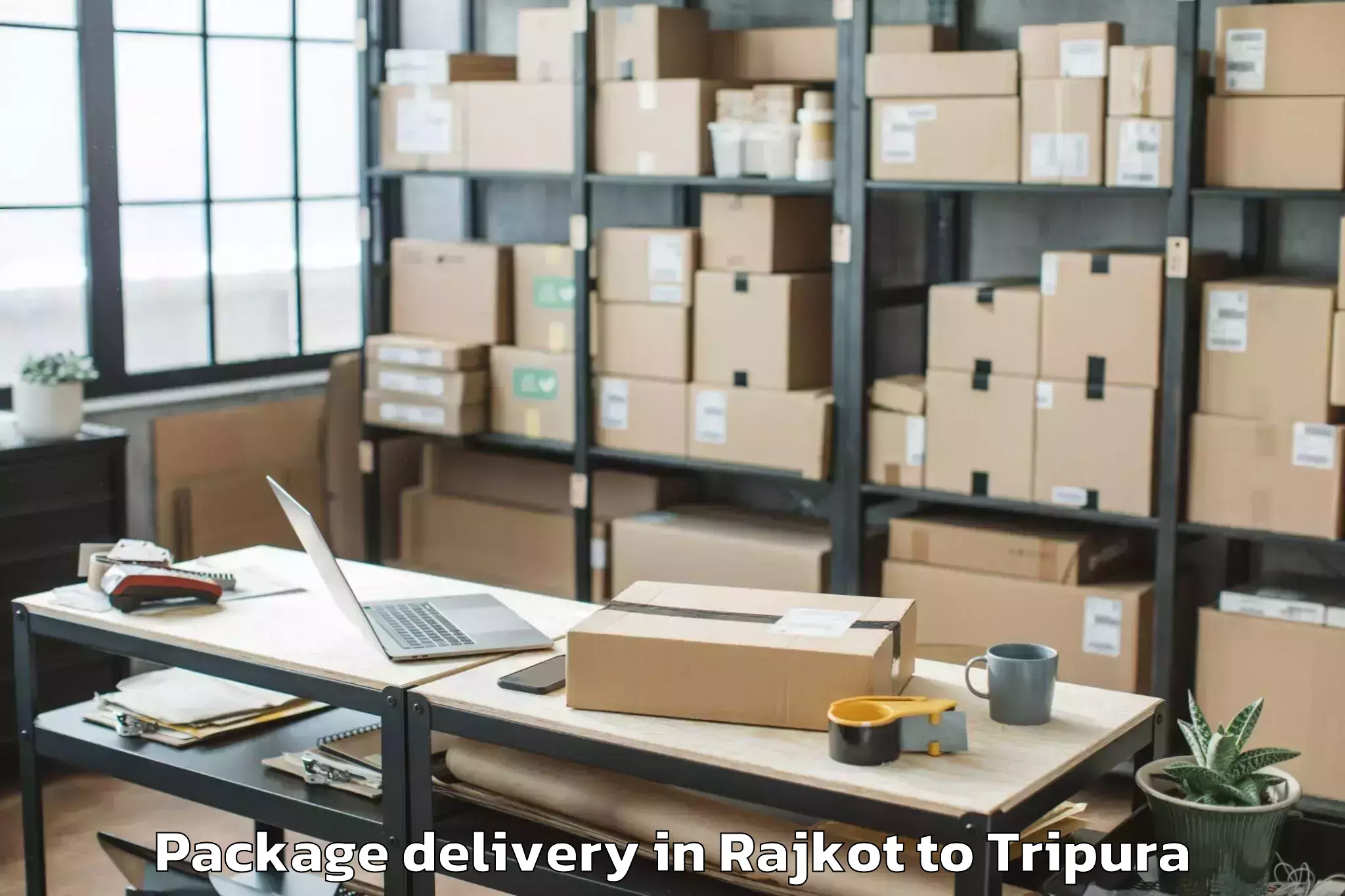 Discover Rajkot to Santirbazar Package Delivery